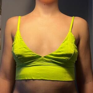 Neon green crop top